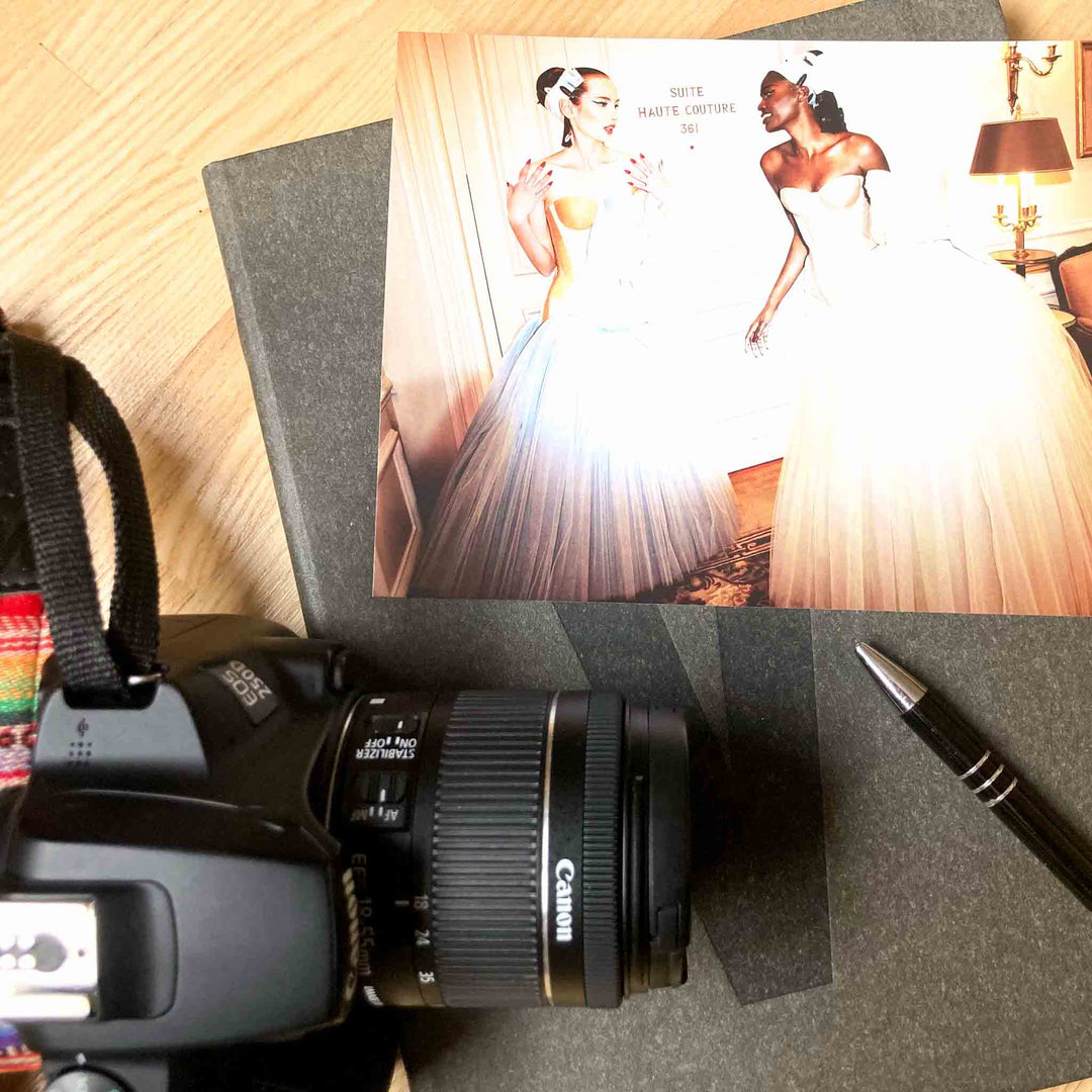 Fashion Statements picture card, notebook & camera