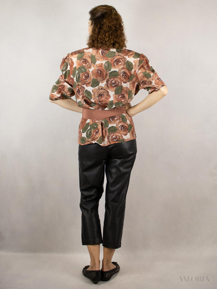 Send Me Roses - 80s Wrap Blouse