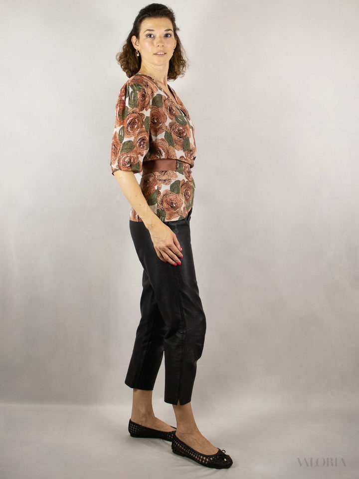 Send Me Roses - 80s Wrap Blouse