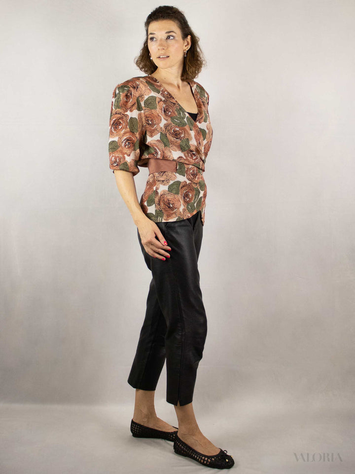 Send Me Roses - 80s Wrap Blouse