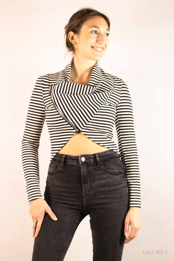 Unique Asymmetric Crop Top