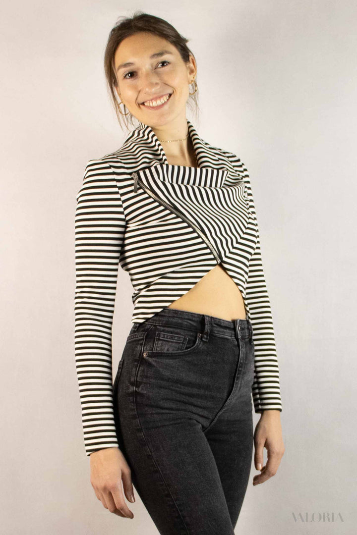 Unique Asymmetric Crop Top