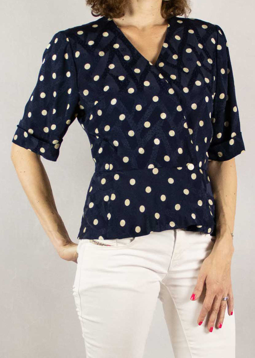 Dance With Me - Like New! Cute Polka Dot Top