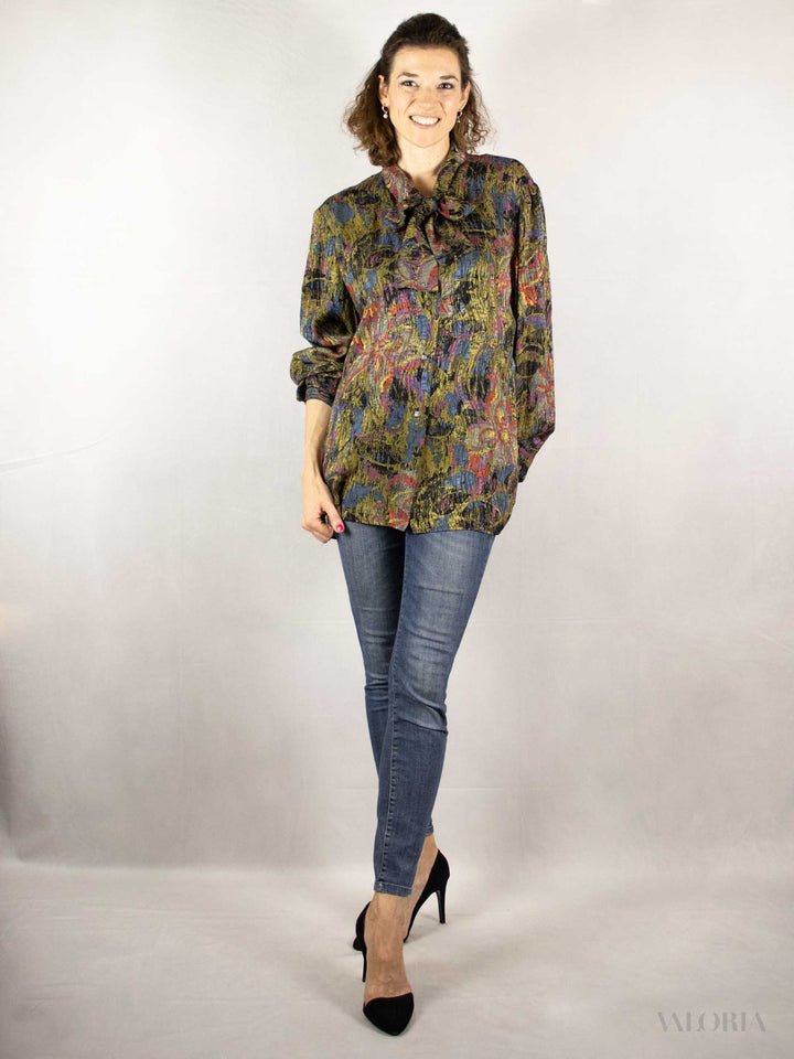The Artists Muse - Beautiful Vintage Silk Blouse