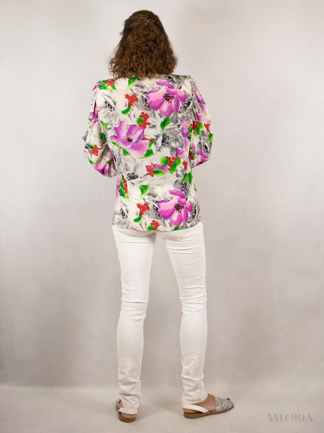 Asymmetric 80s Wrap Blouse