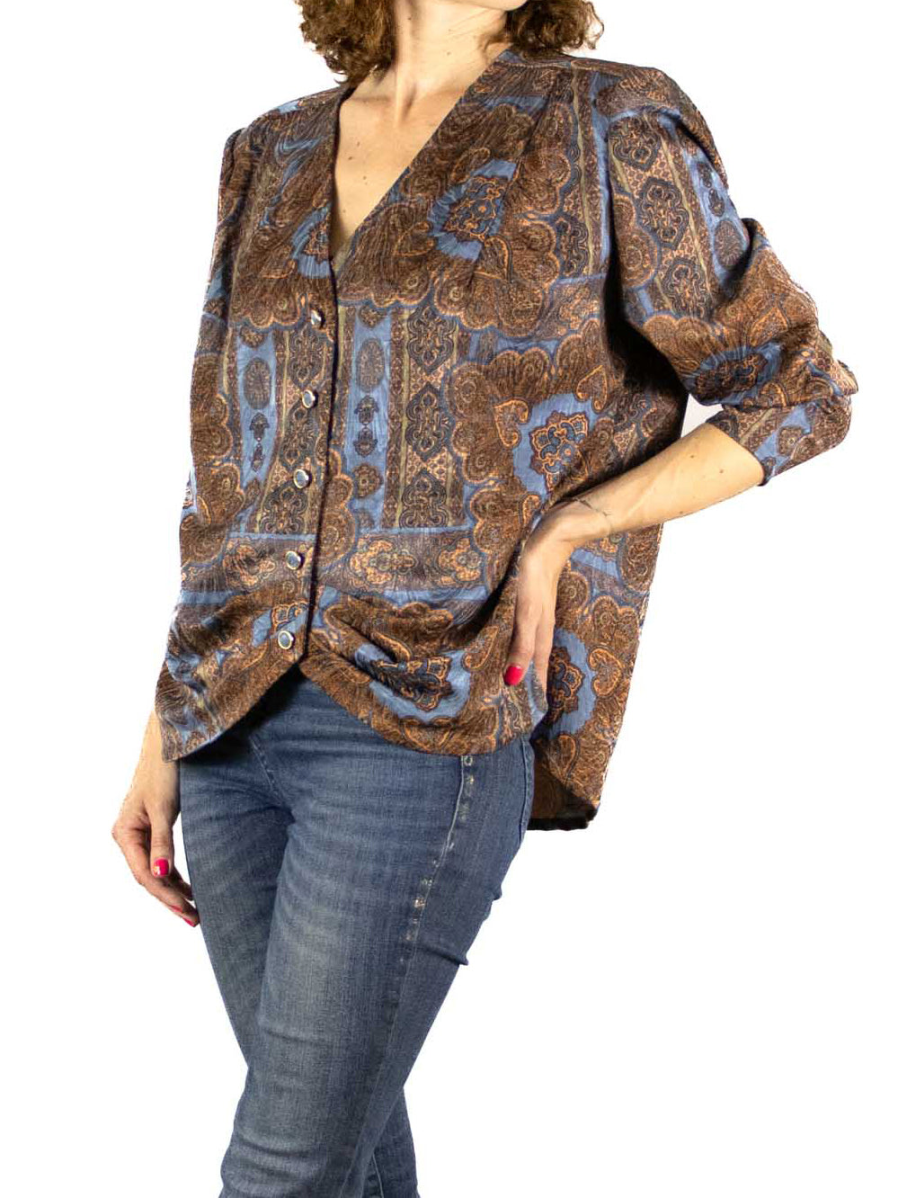 Into the Blue Paisley Blouse