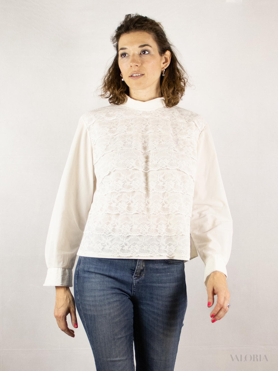 Cloud Dancer Lace Blouse
