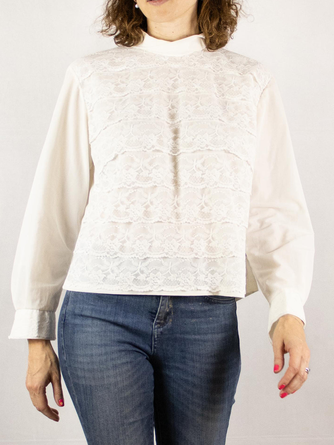 Cloud Dancer Lace Blouse