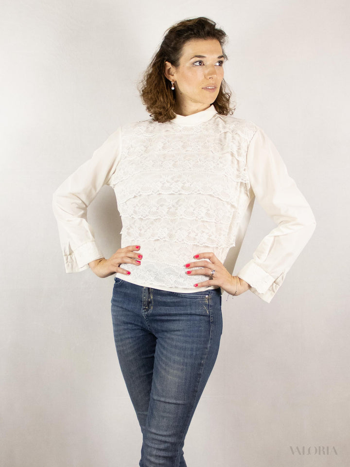 Cloud Dancer Lace Blouse