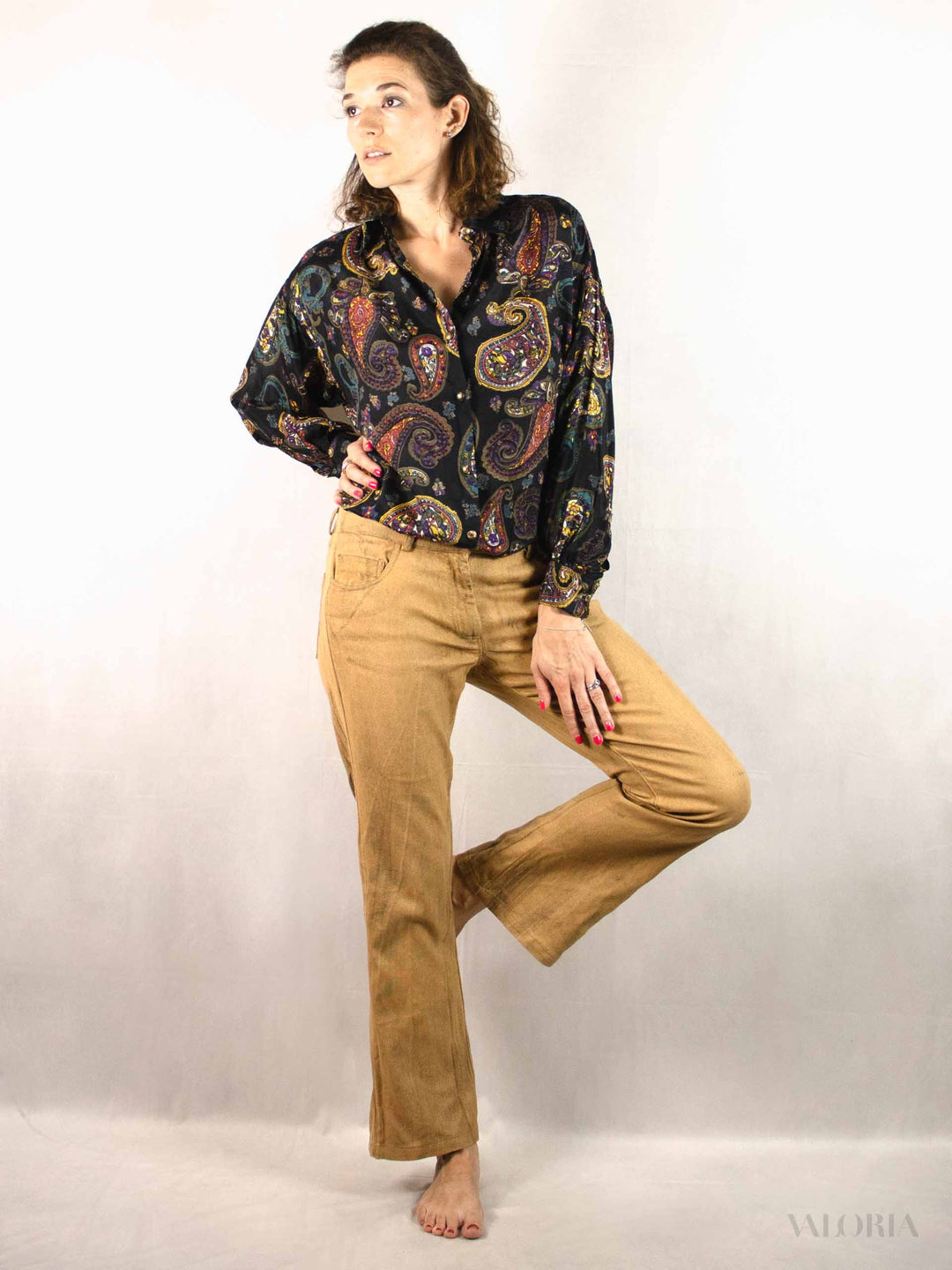 Gold Digger - unique golden denim pants - M-L Gold Digger - unique golden denim pants - M-L