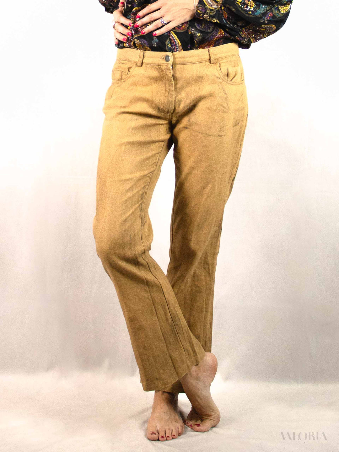 Gold Digger - unique golden denim pants