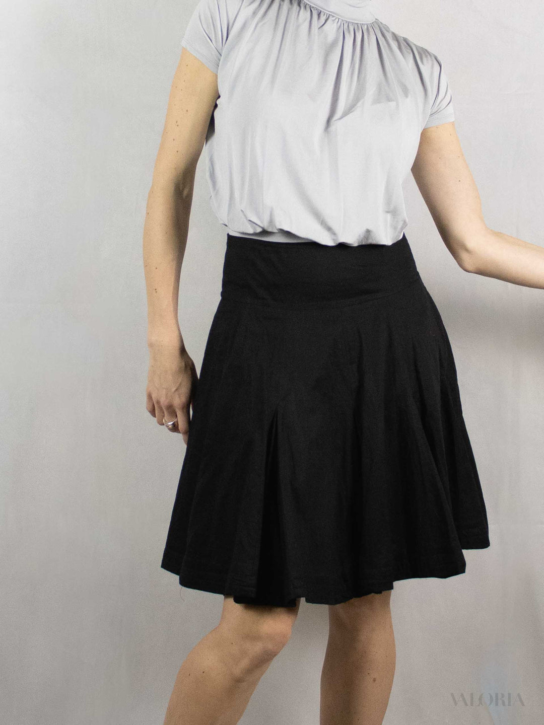 Let's Twist in Black - Cotton Skirt