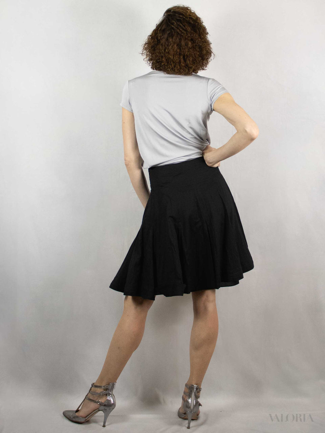 Let's Twist in Black - Cotton Skirt