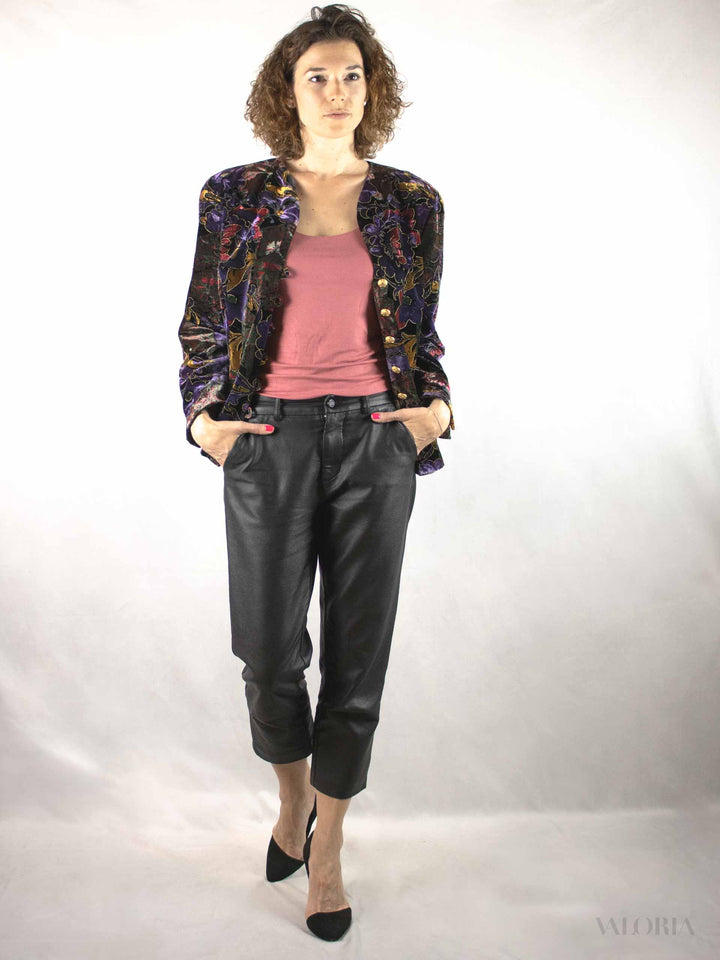 Floral Fantasy Unique Velvet Blazer - Like new!