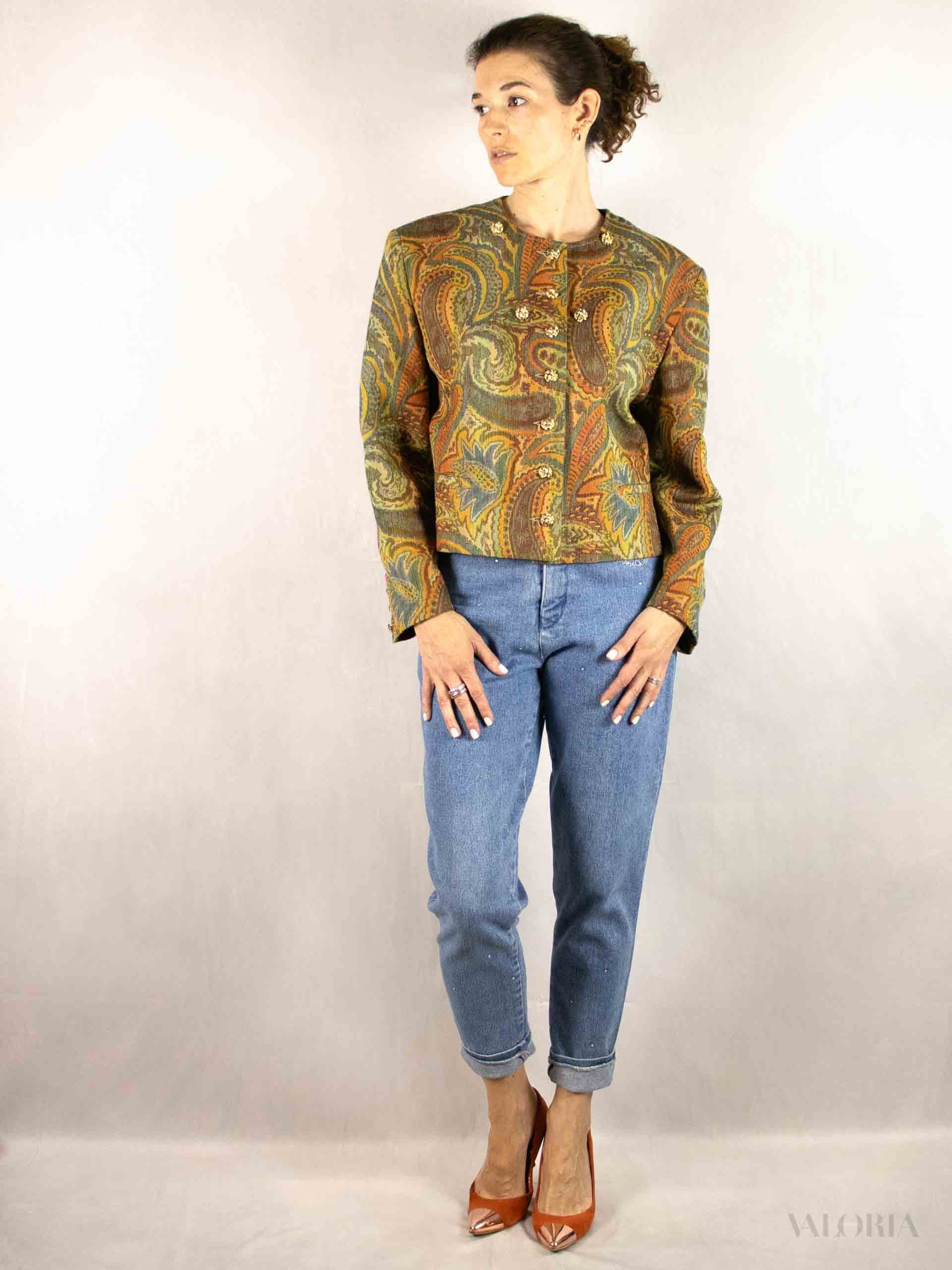 ジャケット・アウター 80s archive EURO Jacquard design jacket 80s archive EURO Jacquard design jacket
