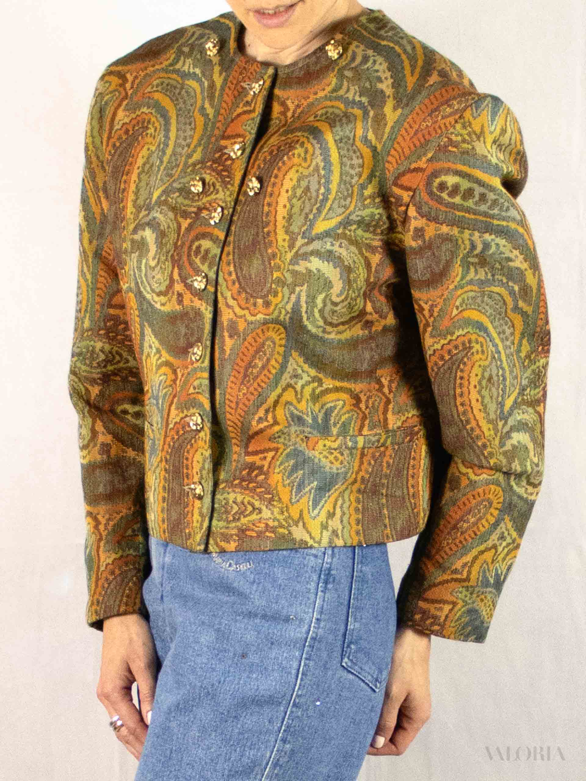 ジャケット・アウター 80s archive EURO Jacquard design jacket 80s archive EURO Jacquard design jacket