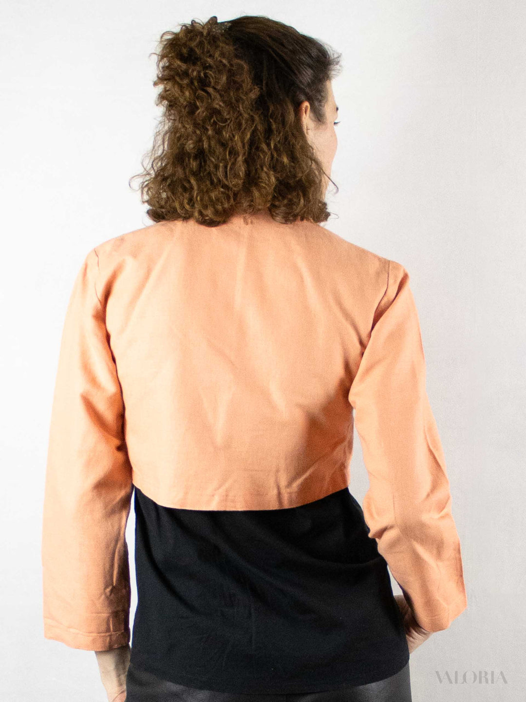 Playful Linen Bolero Jacket