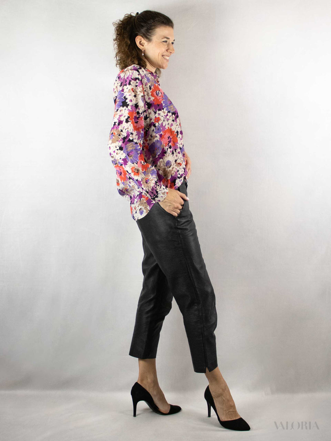 Floral Vintage Silk Blouse