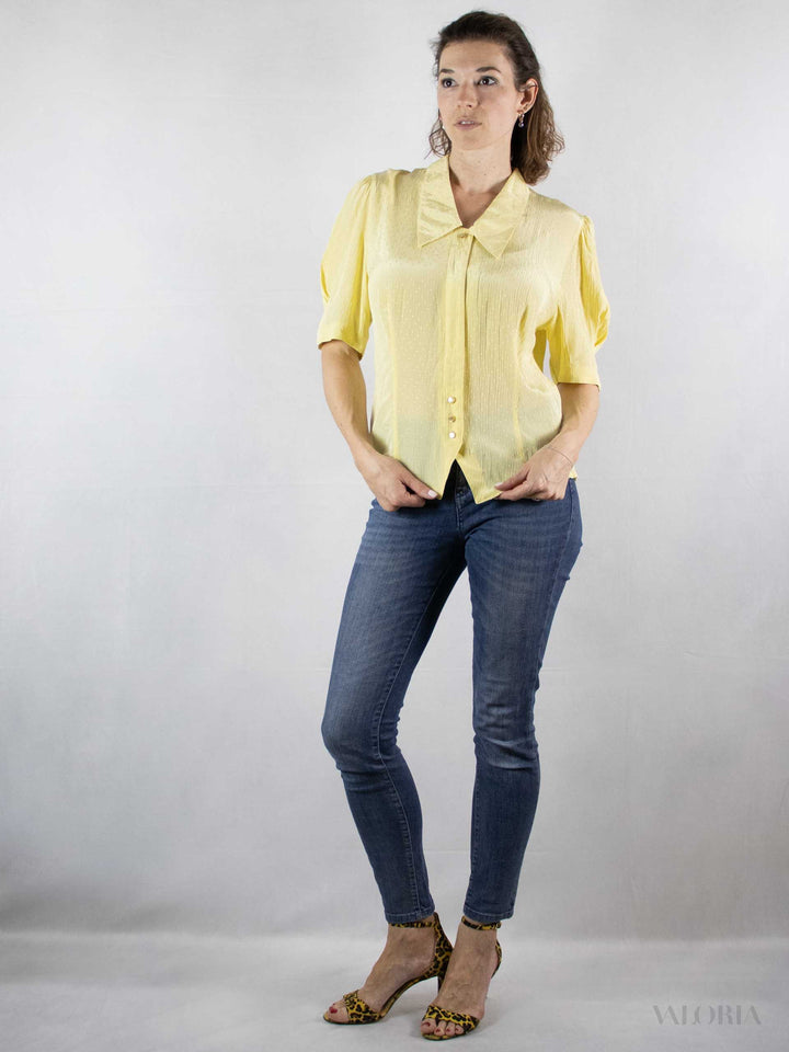 Give me Lemons - 60s Silk Blouse