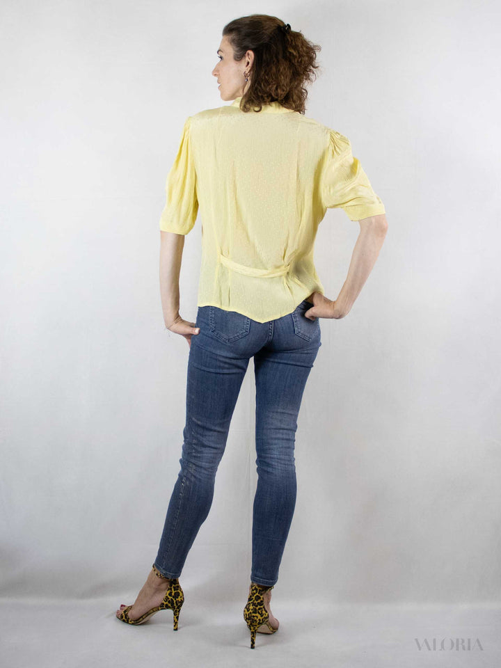 Give me Lemons - 60s Silk Blouse