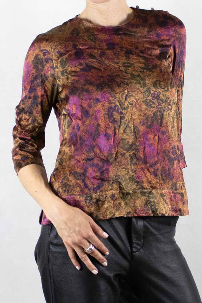 Purple Fantasy Vintage Silk Shirt