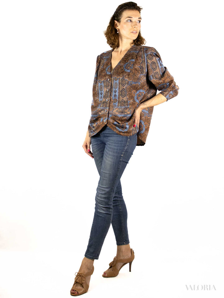 Into the Blue Paisley Blouse