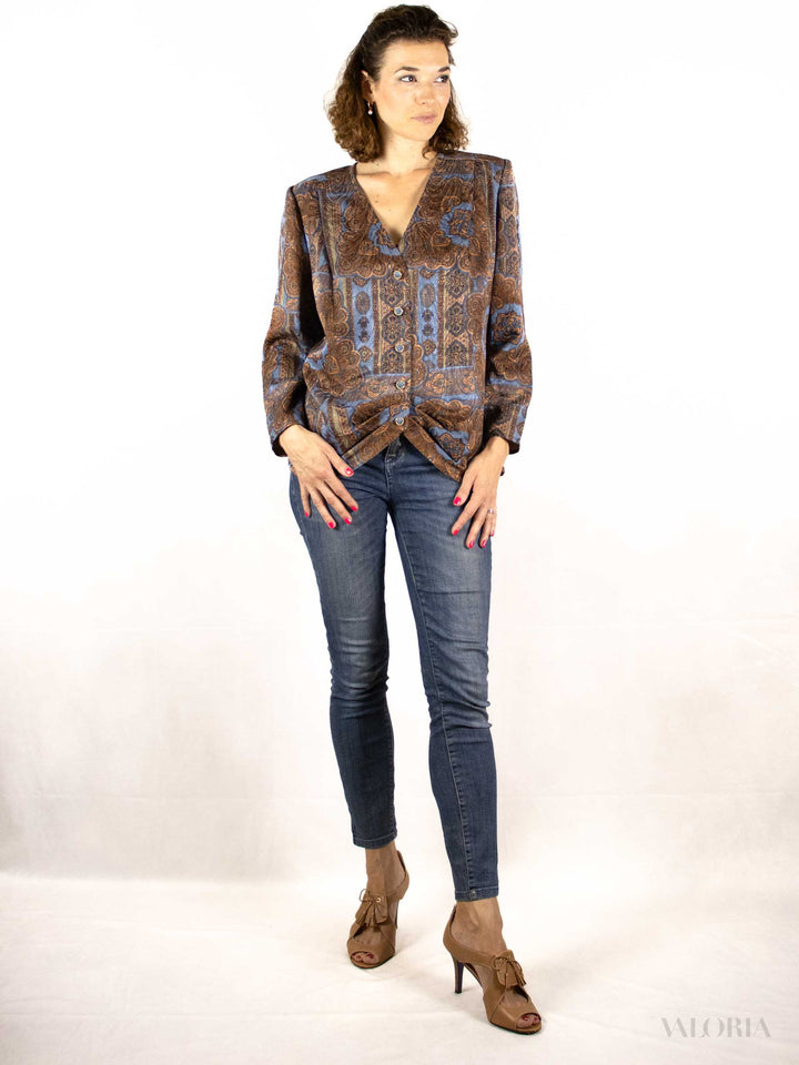 Into the Blue Paisley Blouse