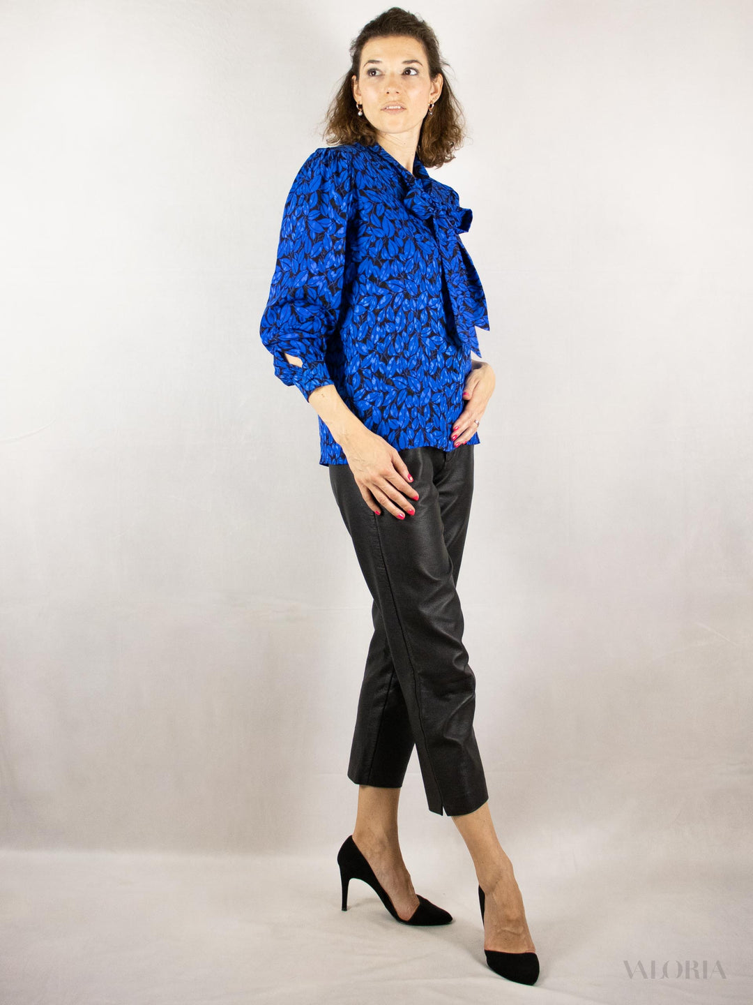 Royal Gardens - Vintage Silk Blouse