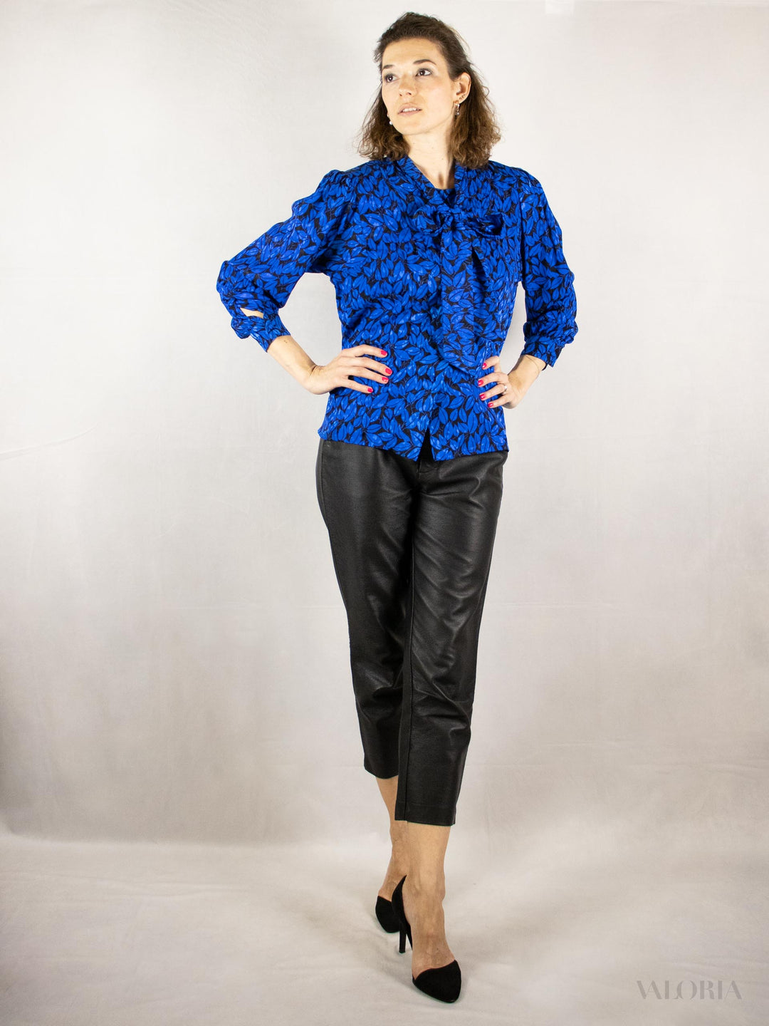 Royal Gardens - Vintage Silk Blouse