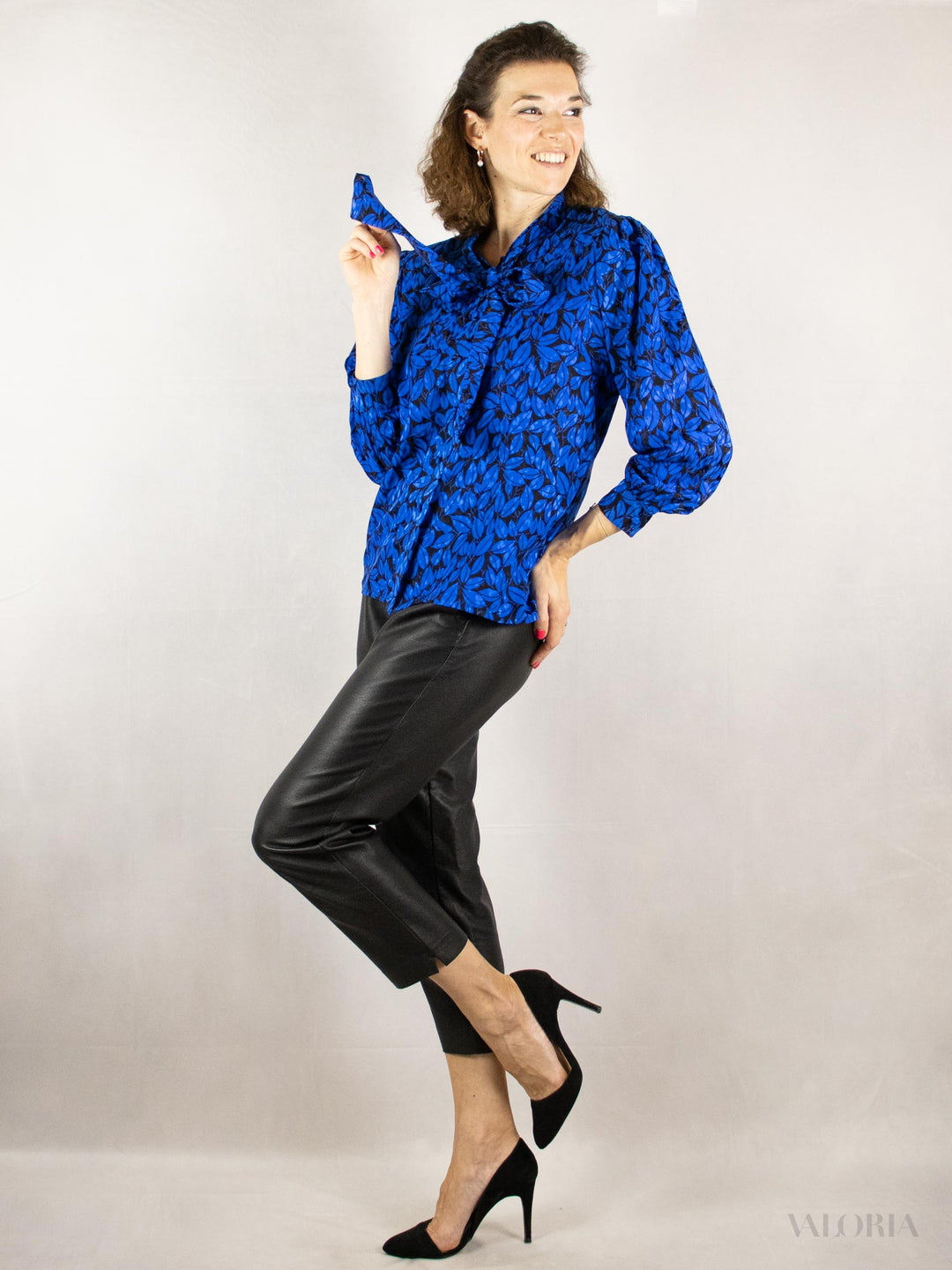 Royal Gardens - Vintage Silk Blouse