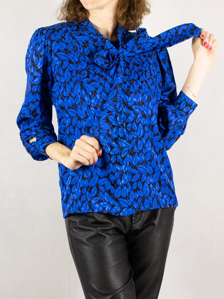 Royal Gardens - Vintage Silk Blouse