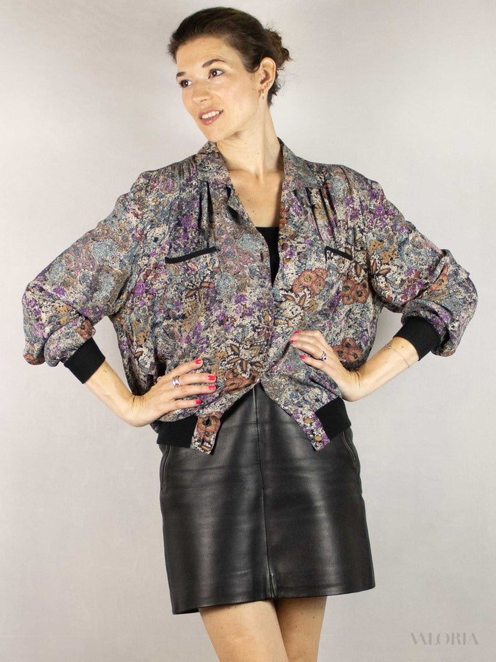 Beautiful Vintage Viscose Bomber - Like New!