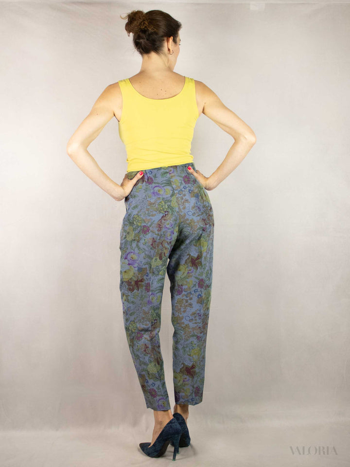 Unique Floral Satin Pants