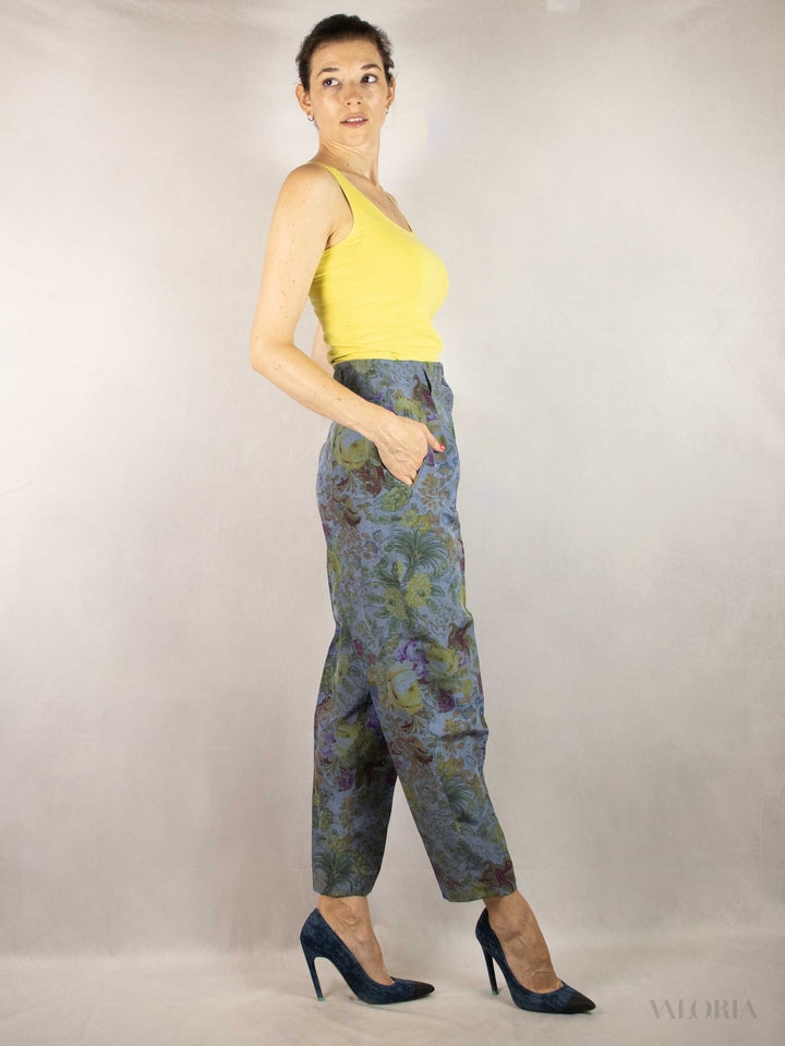 Unique Floral Satin Pants