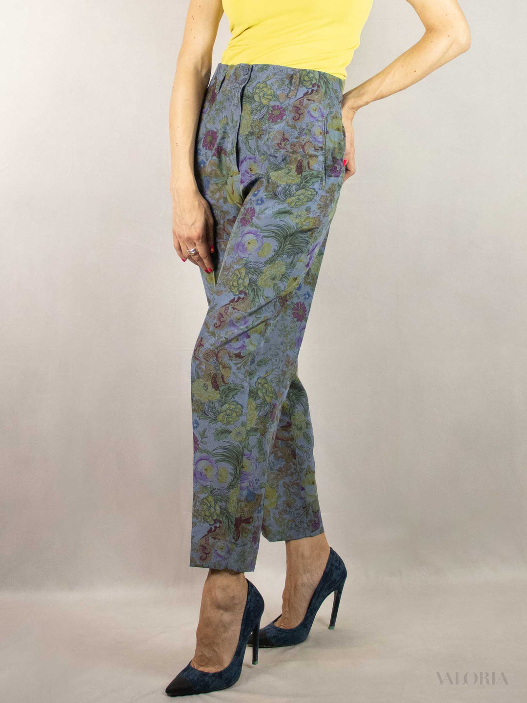 Unique Floral Satin Pants