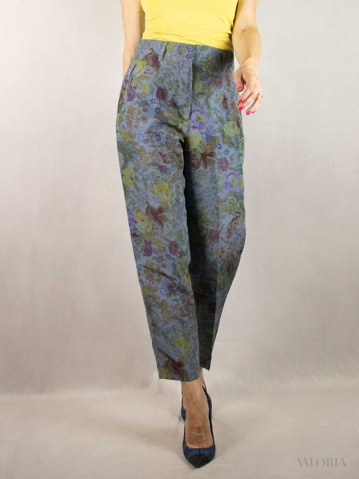 Unique Floral Satin Pants