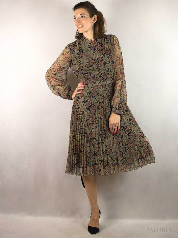 Falling Leaves - Semi-Transparent Vintage Dress