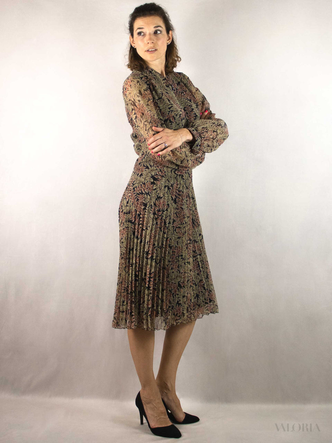 Falling Leaves - Semi-Transparent Vintage Dress