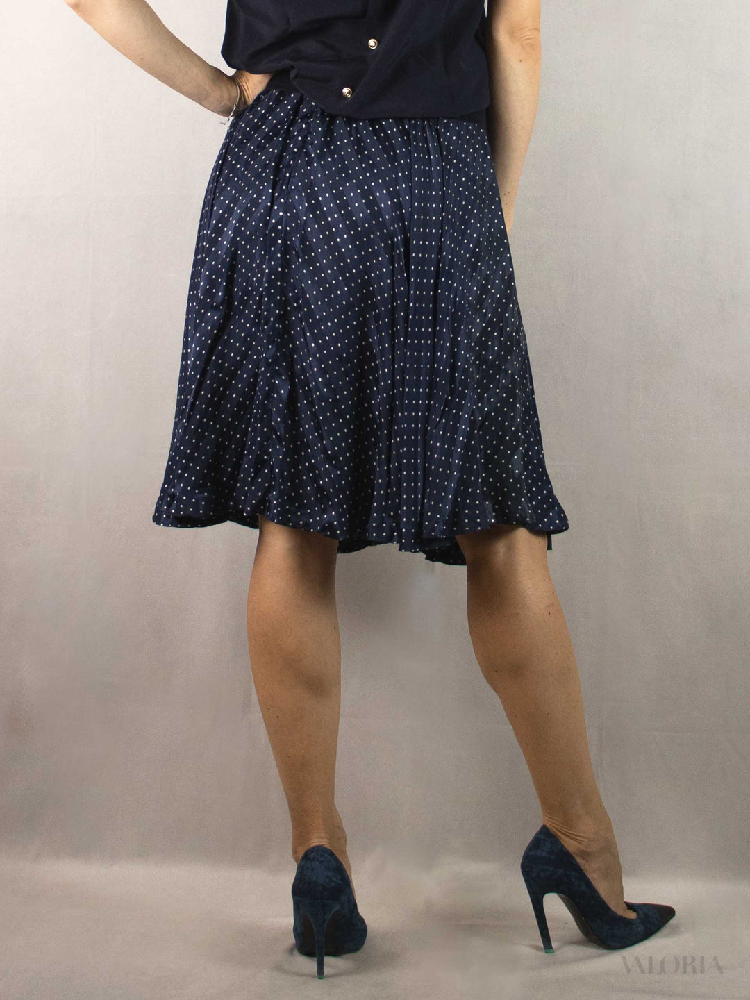 Dancing Dots - Vintage Satin Skirt, Like New!