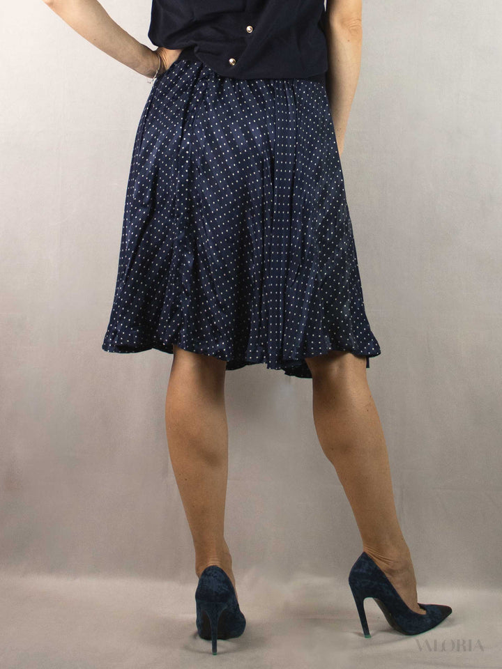 Dancing Dots - Vintage Satin Skirt, Like New!