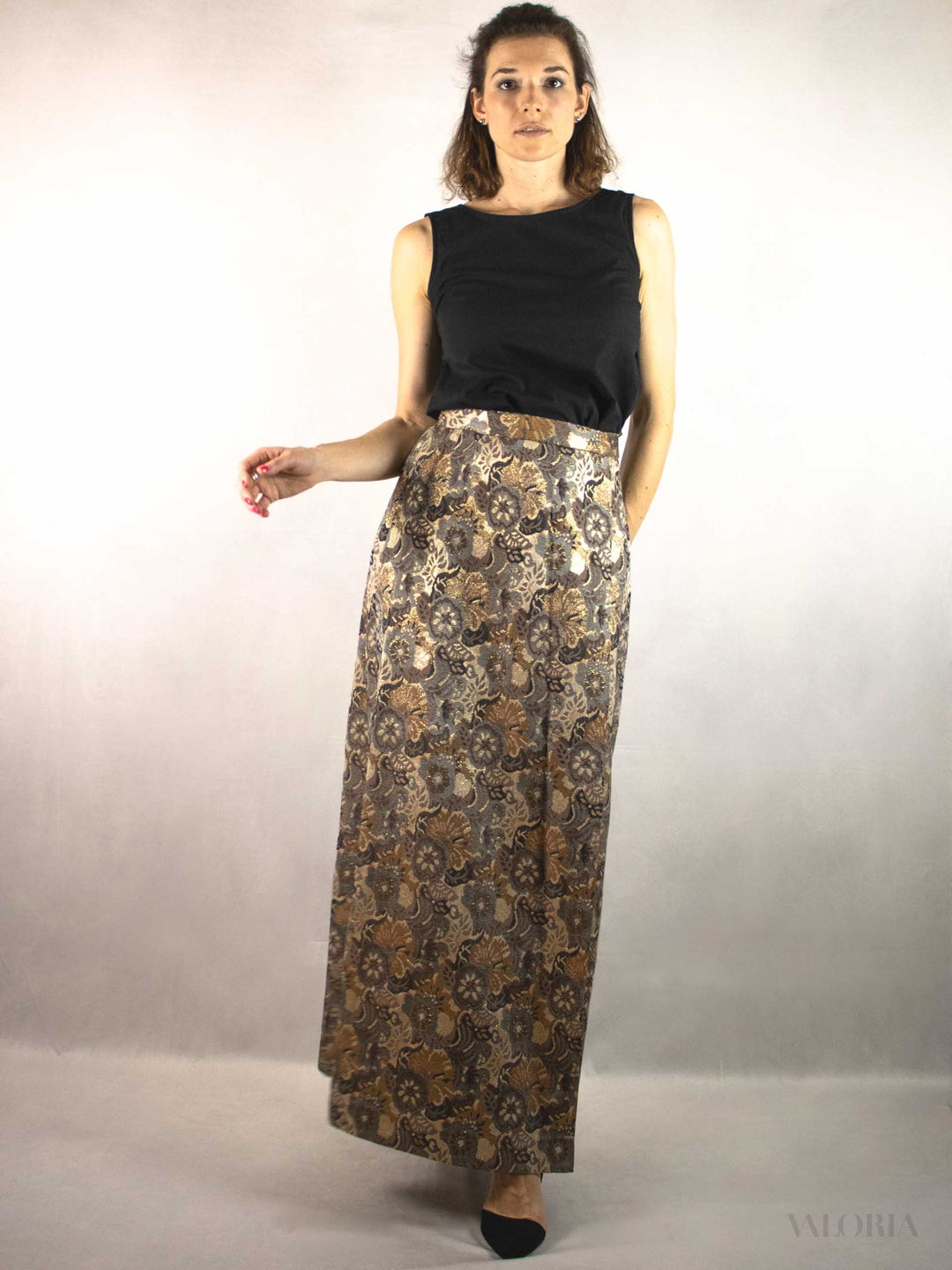 Unique Brocade Wrap Skirt