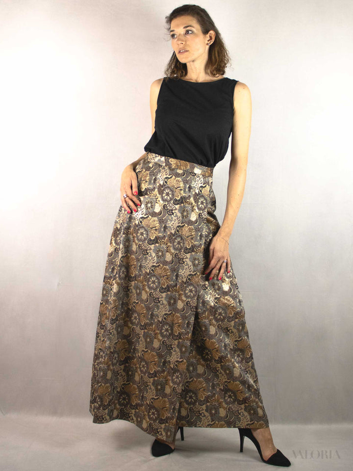 Unique Brocade Wrap Skirt