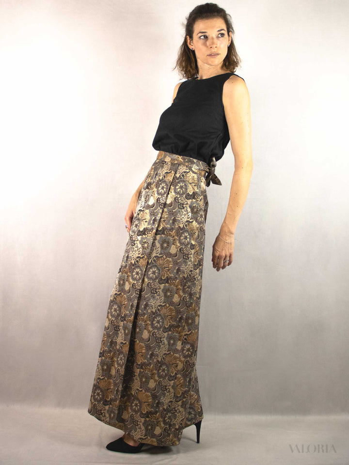 Unique Brocade Wrap Skirt