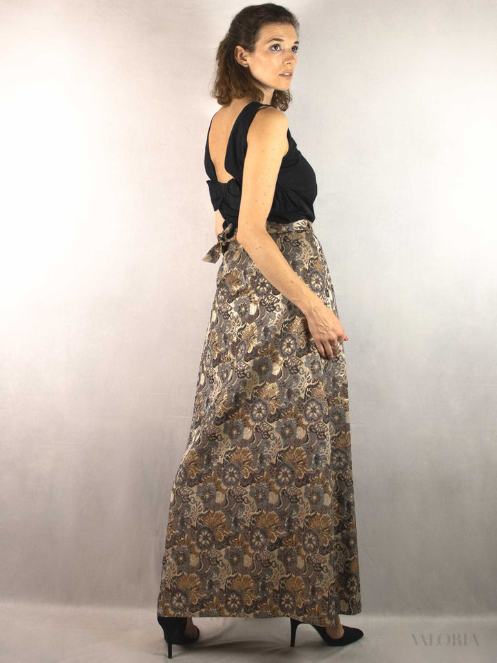 Unique Brocade Wrap Skirt