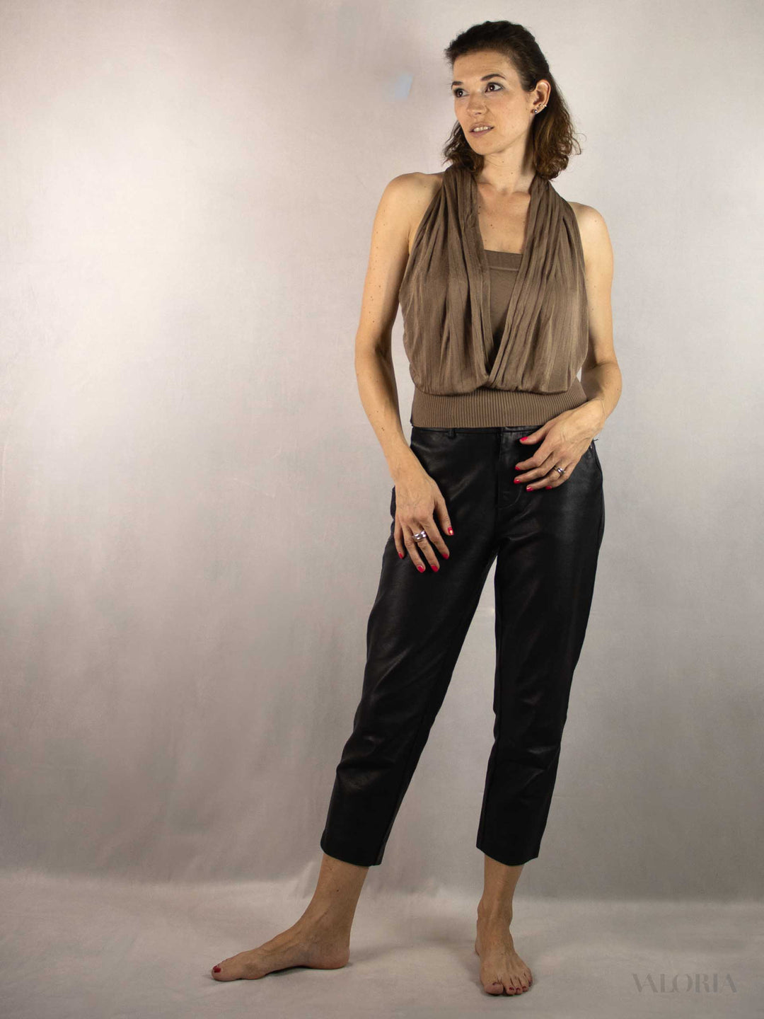 Unique Waterfall Viscose Knit Top