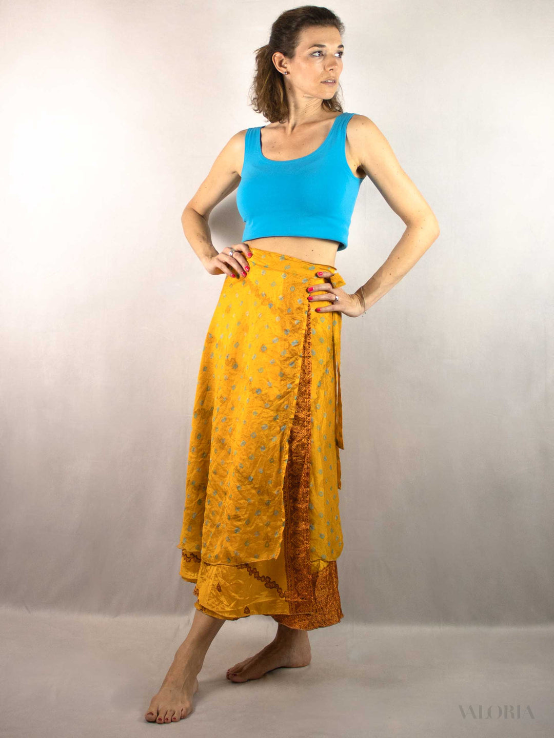 Versatile Indian Silk Wrap Skirt