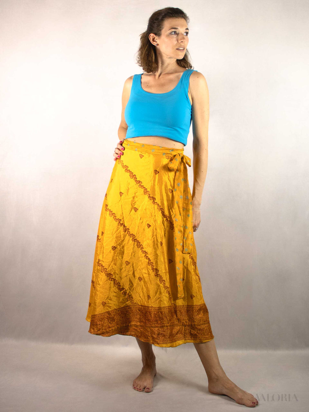 Versatile Indian Silk Wrap Skirt