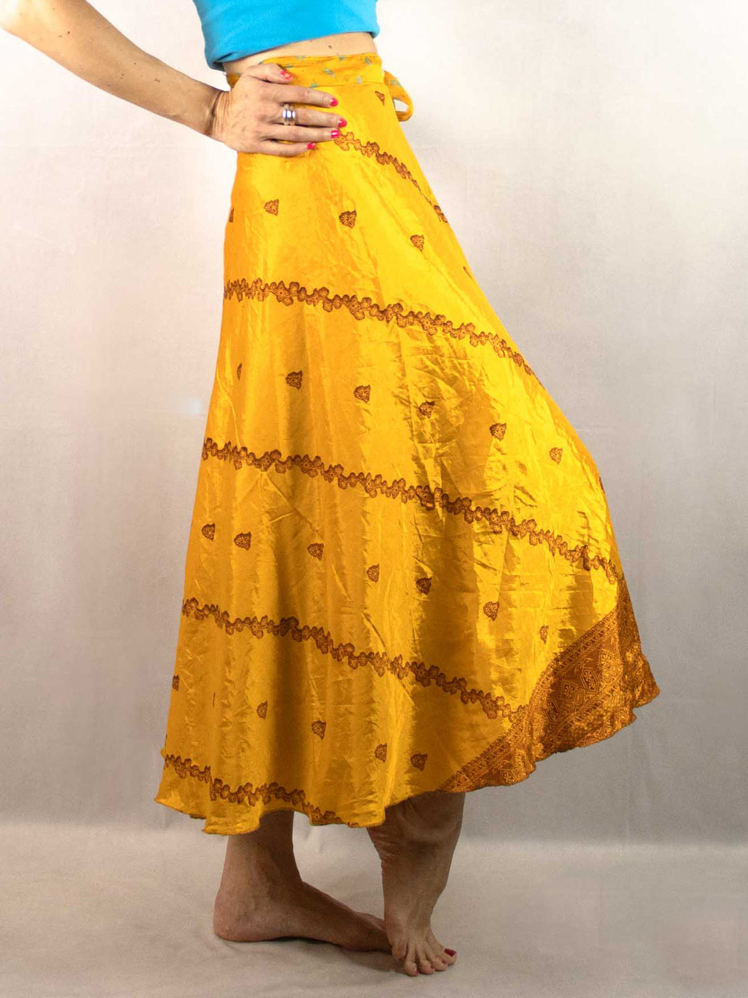 Versatile Indian Silk Wrap Skirt