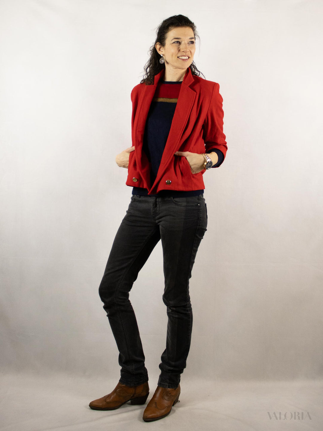 Red Wool Bomber
