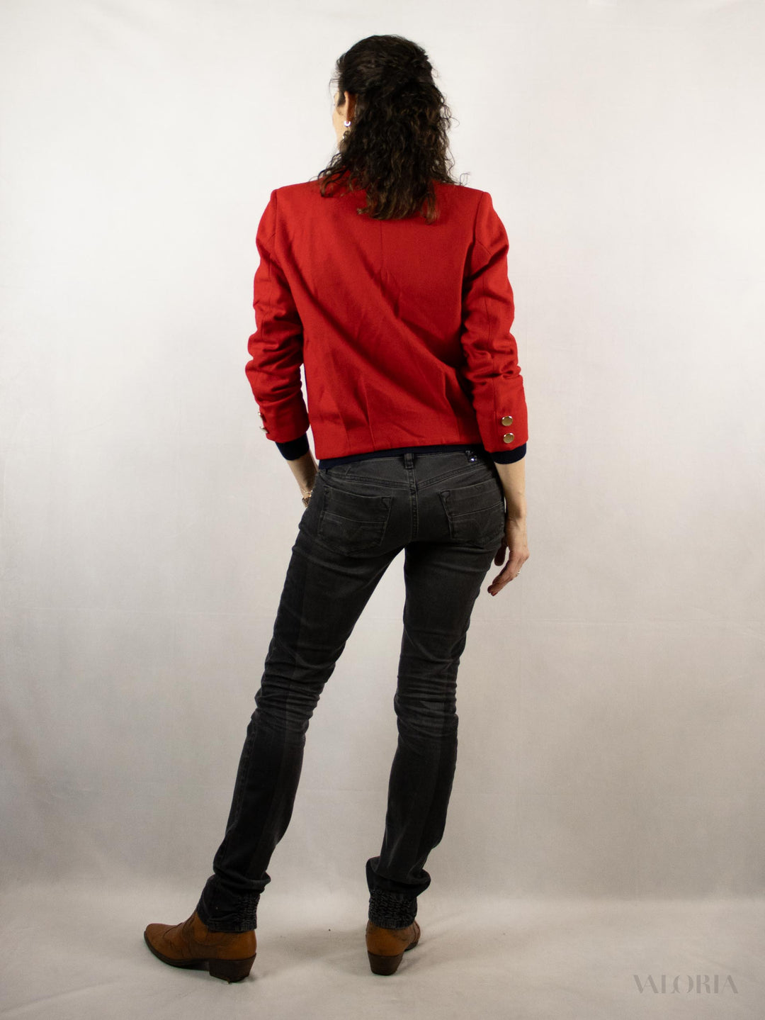 Red Wool Bomber